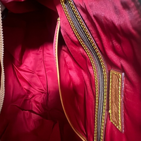 Dooney & Bourke Dark Blue Tote with Brown Leather Accents - Picture 7 of 11